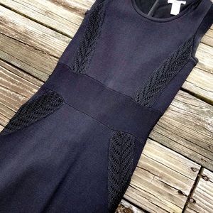 Bar III Crochet Lace Panel Sheath Dress